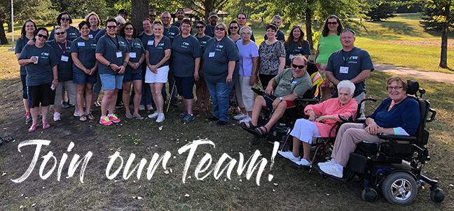 photo of staff at picnic