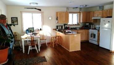 Mark in his new kitchen